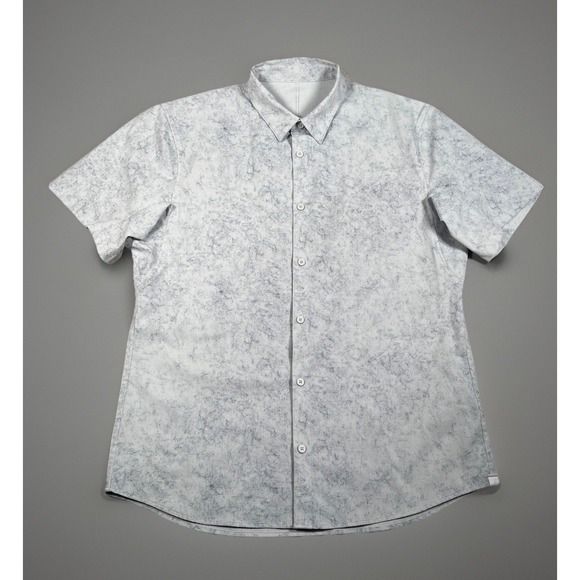 lululemon athletica Other - Lululemon Shirt Mens Medium L Gray Airing Easy Short Sleeve Vented Stretch Shirt